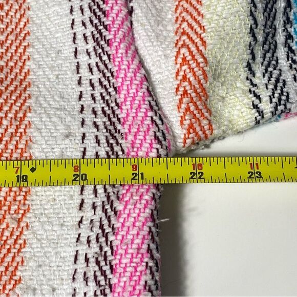 Artesanias Molina Aztec Mexican Striped Pullover Cotton Hoodie Size Medium - Picture 5 of 15